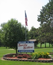 Sandy Hollow Campground sign