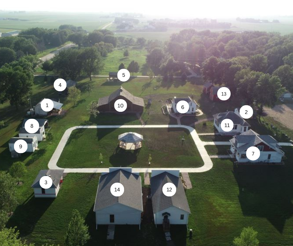 Aerial view of buildings